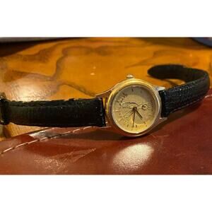 Women's Gold Tone Wittnauer Watch with Emblem of Eagle Atop Globe, 1999